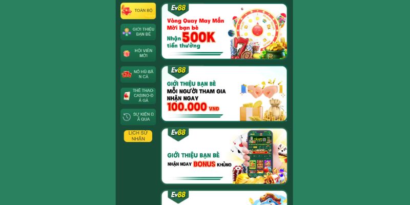 Chương trình tặng tiền miễn phí